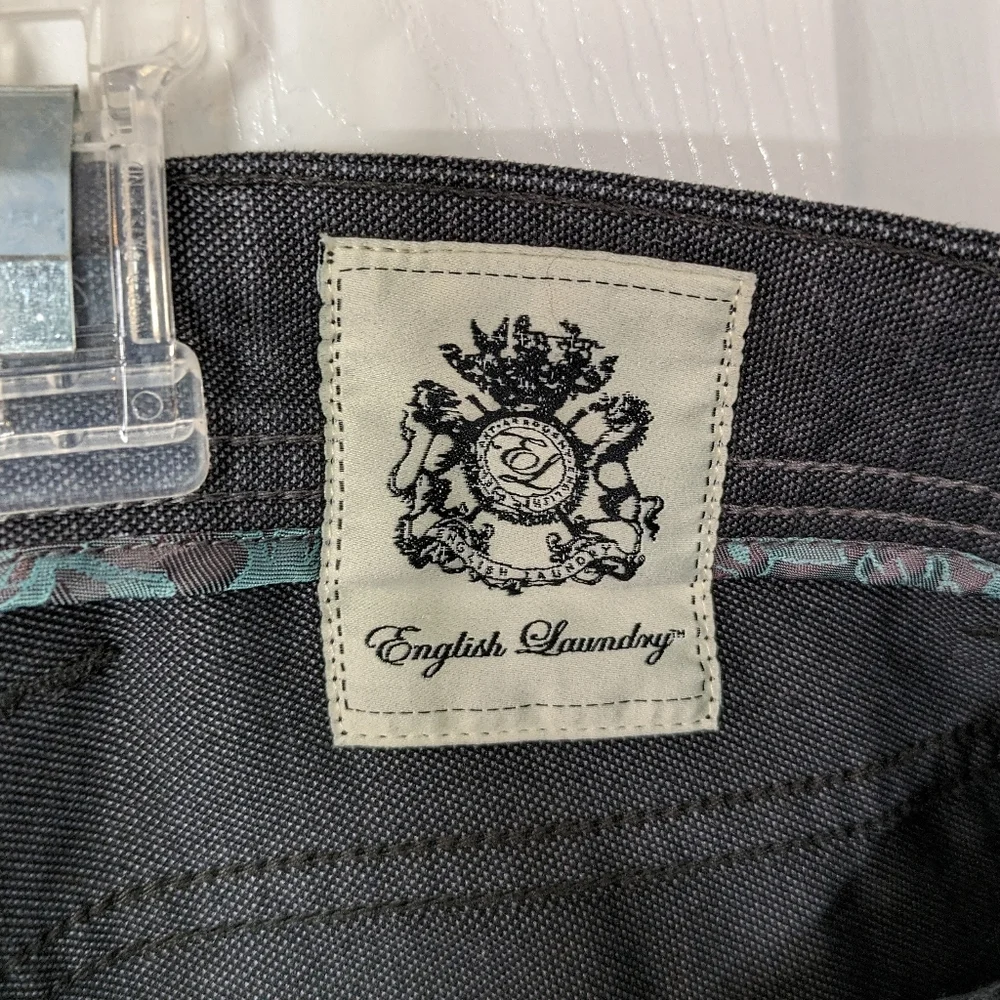 English Laundry Dark Gray Cotton Classic Chino Khakis Size‎ 40 × 30
